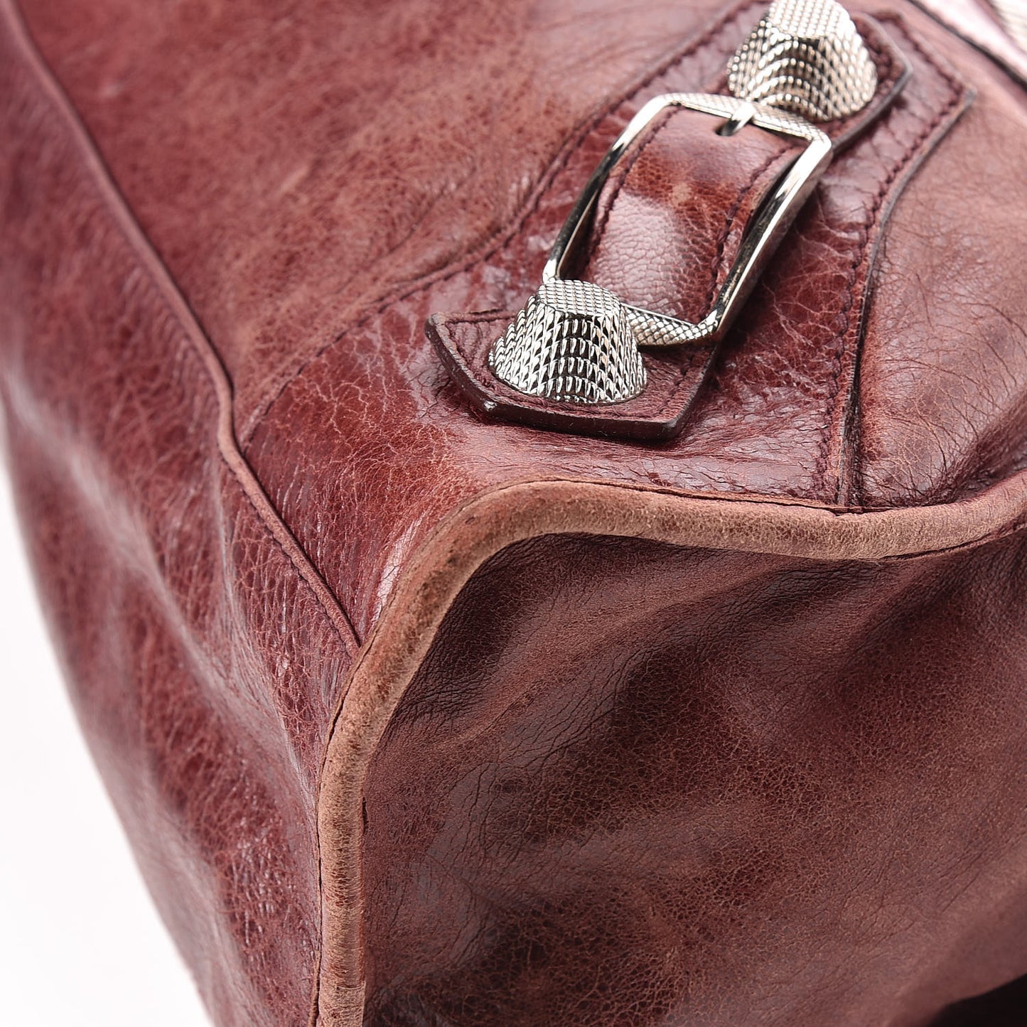 Agneau Giant 21 Silver Hardware City Dark Wine