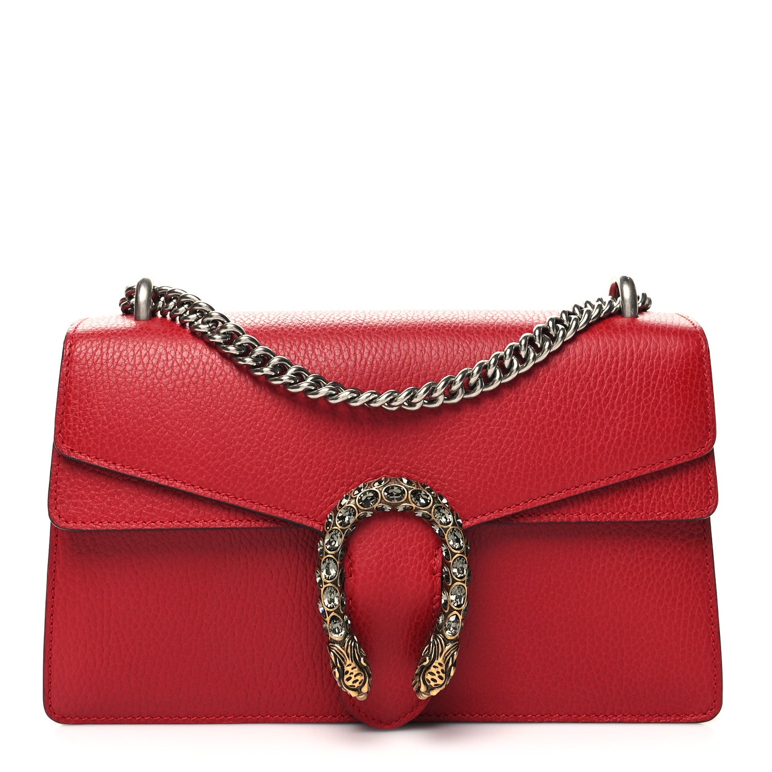 Gucci Dollar Calfskin Swarovski Crystal Small Dionysus Shoulder Bag Hibiscus Red 1 of 12