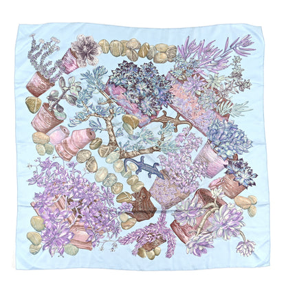 Hermes Silk Jardin Secret Scarf 90 1 of 6