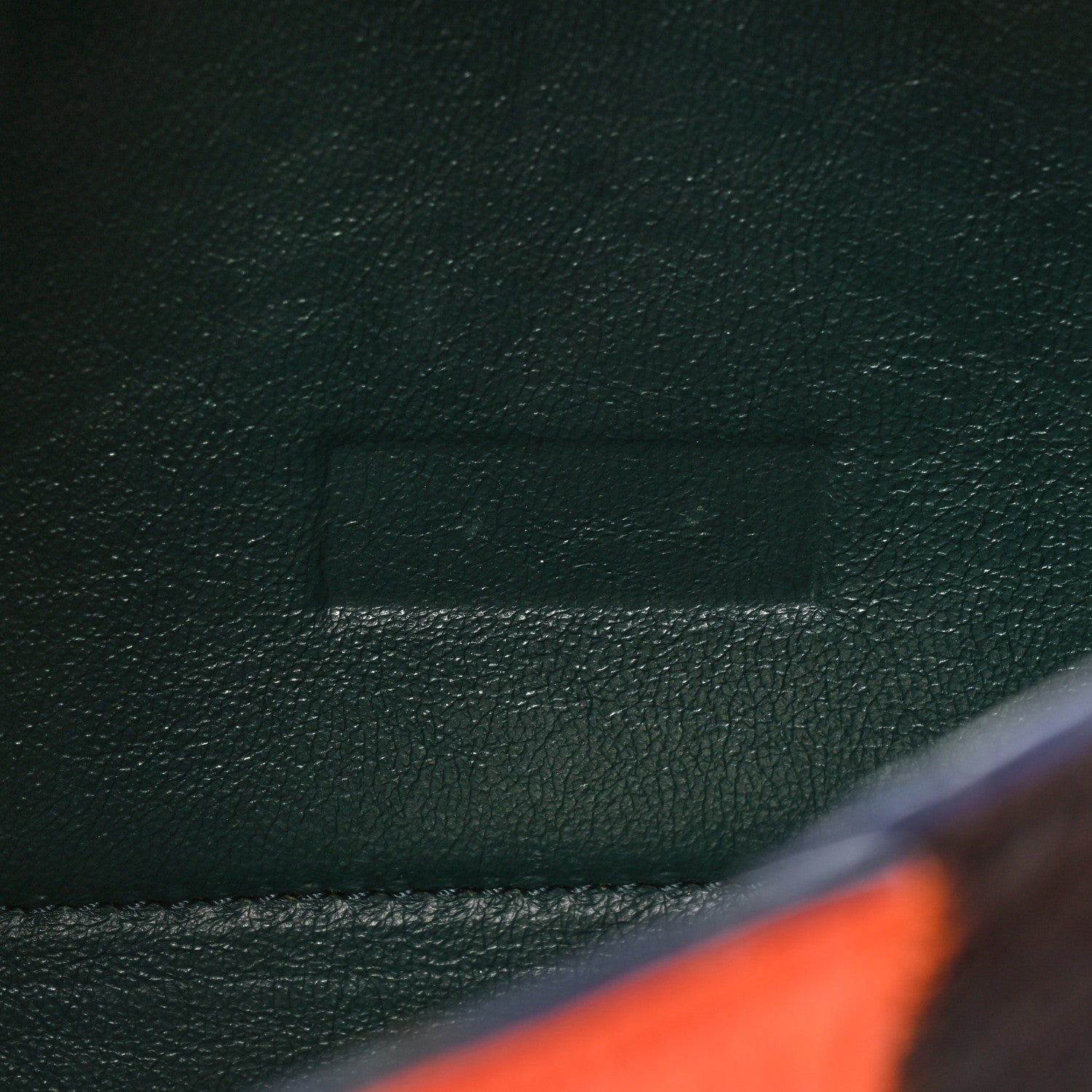 Celine Calfskin Suede Pony Hair Tri-Color Diamond Clutch Green 12 of 13