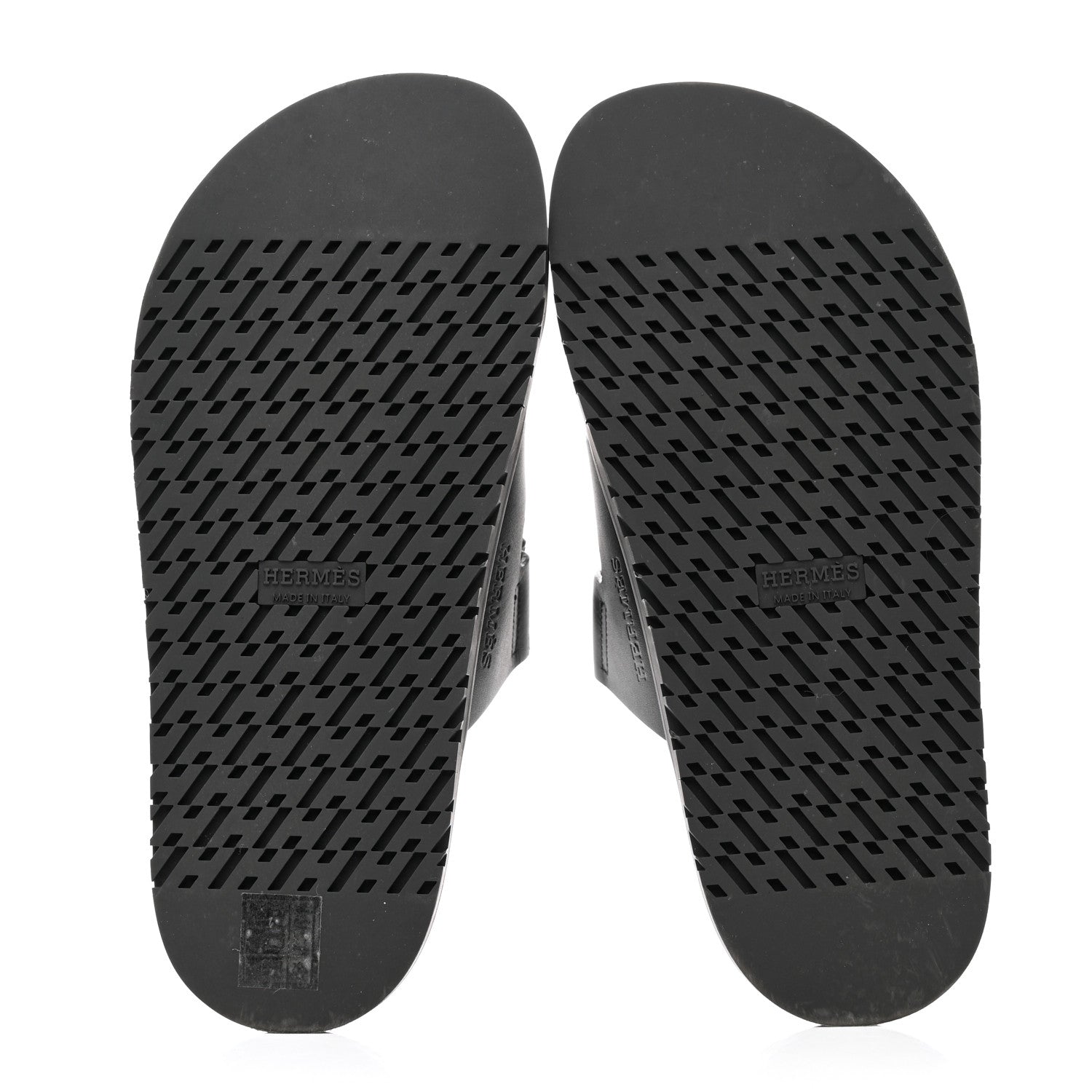 Hermes Calfskin Womens Chypre Sandals 36.5 Black 5 of 9