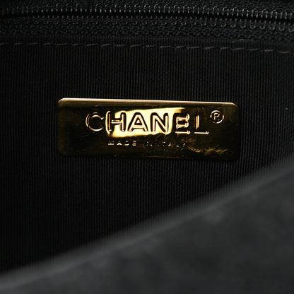 Chanel Wool Quilted Medium Chanel 19 Flap Black Grey 7 of 11