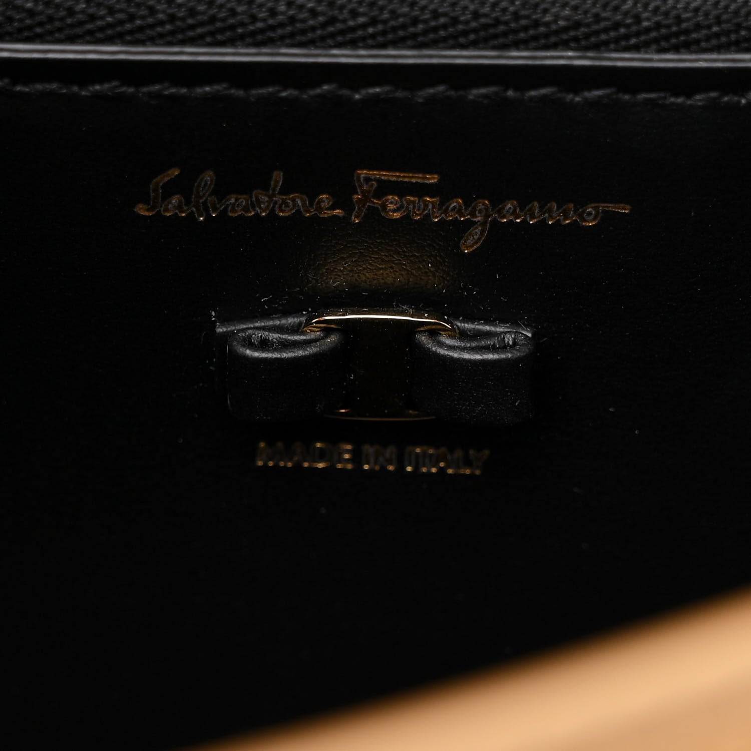Salvatore Ferragamo Calfskin Medium Vara Rainbow Crossbody Bag Brown 6 of 11
