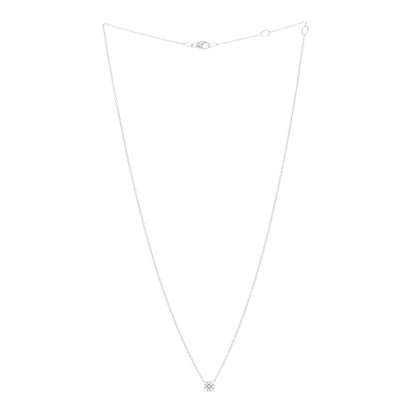 David Yurman 18K White Gold Diamond .52ct Solitaire Diamond Necklace 3 of 5