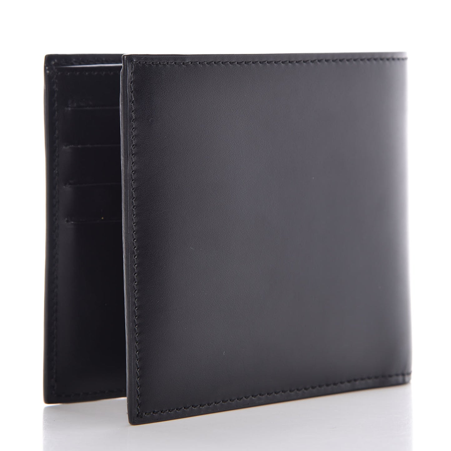Calfskin 1952 0 Printed Bi-Fold Wallet Black