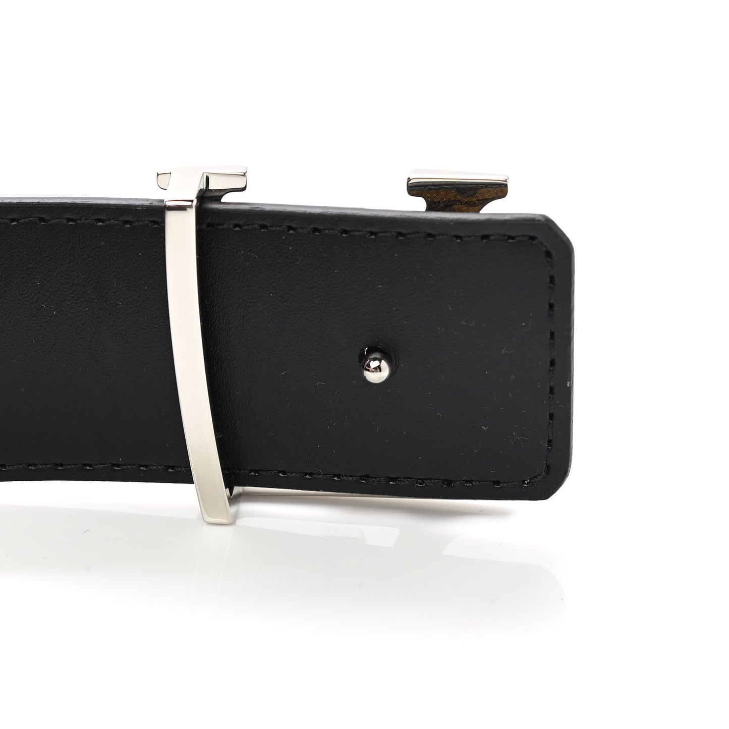 Calfskin Monogram 40mm LV Initiales Reversible Belt 95 38 Black
