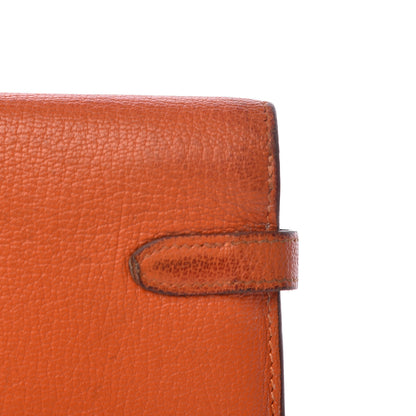 Hermes Chevre Mysore Kelly Longue Wallet Orange 14 of 22