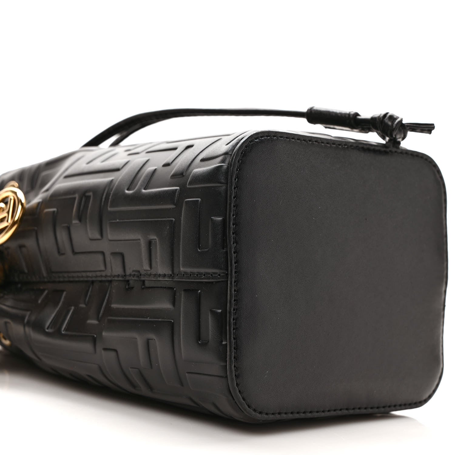 Fendi Vitello Liberty F is Fendi FF 1974 Embossed Mini Mon Tresor Bucket Bag Black 8 of 9