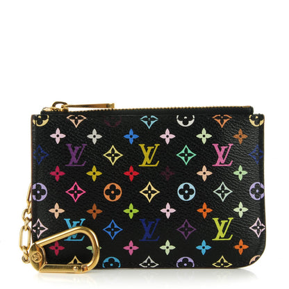 Louis Vuitton Monogram Multicolor Key Pouch Black Violet 1 of 7