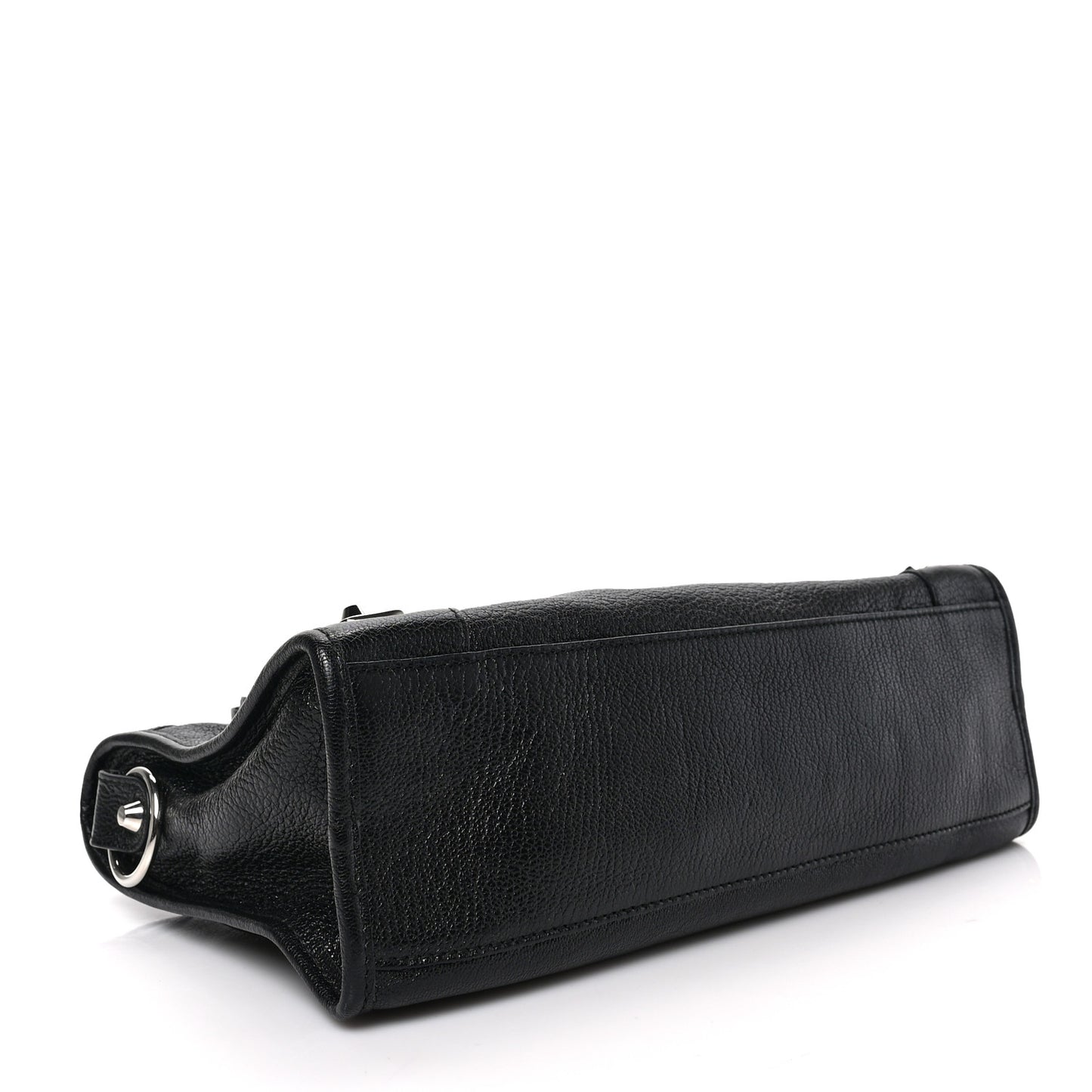 Chevre Silver Metallic Edge Hardware S City Black