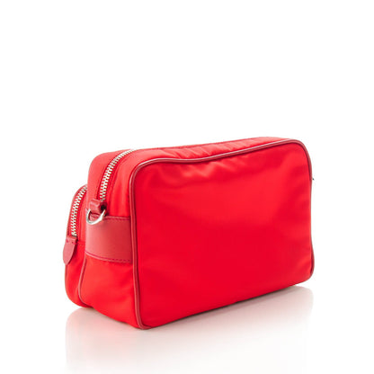 Prada Tessuto Nylon Saffiano Shoulder Bag Rosso 3 of 8