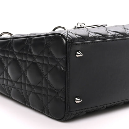 Christian Dior Lambskin Cannage Medium Lady Dior Black 8 of 10