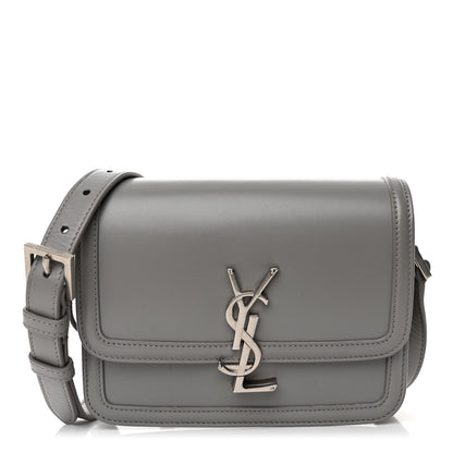 Saint Laurent Smooth Calfskin Small Solferino Satchel Storm 1 of 9