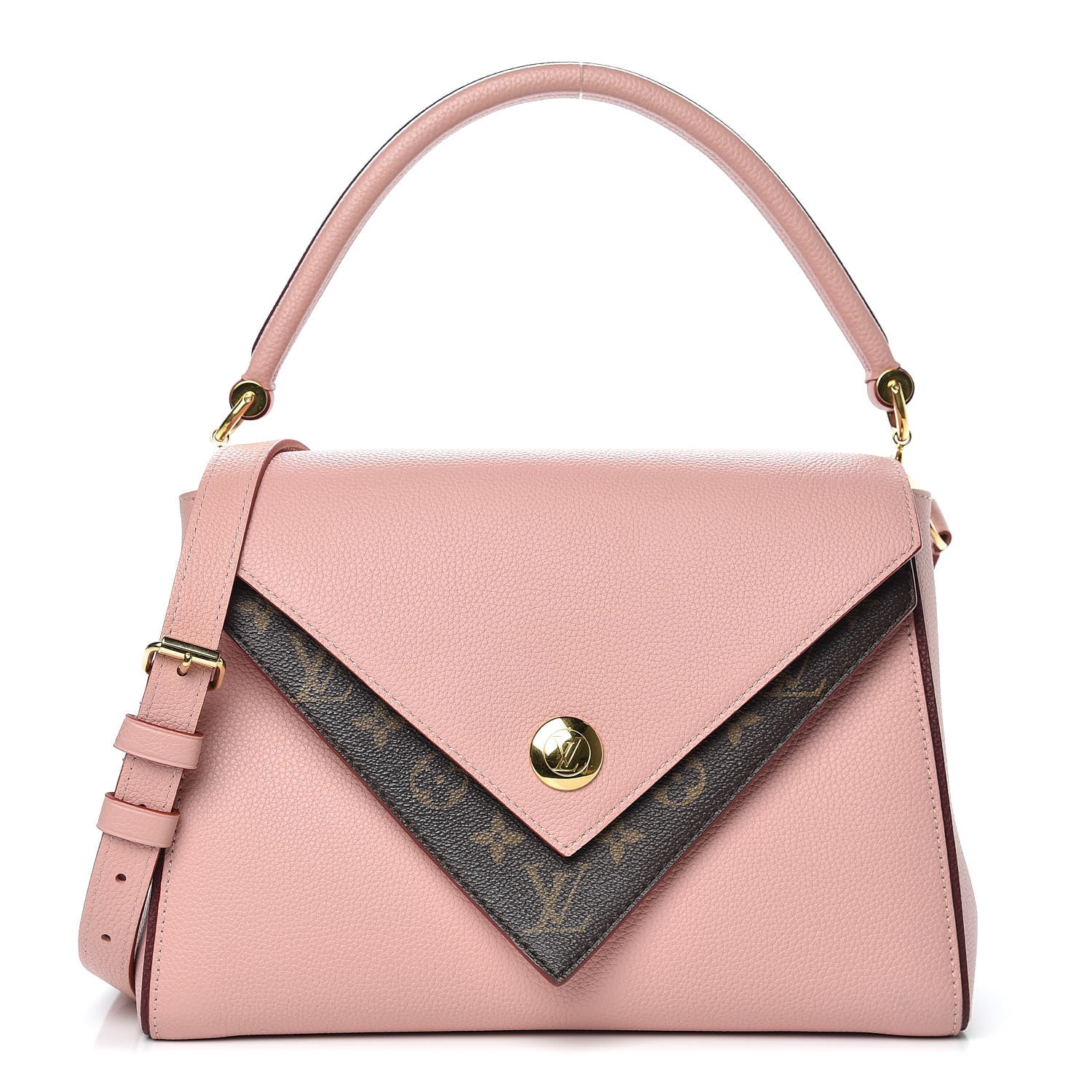 Louis Vuitton Grained Calfskin Monogram Double V Rose Poudre 1 of 10