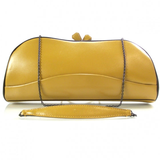 Leather Clutch Bag Tan