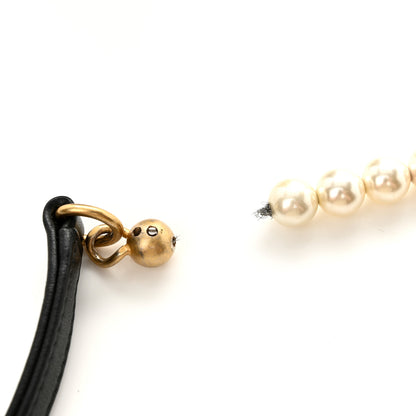 Chanel Calfskin Quilted Pearl Mini About Pearls Drawstring Bucket Bag Black 11 of 11