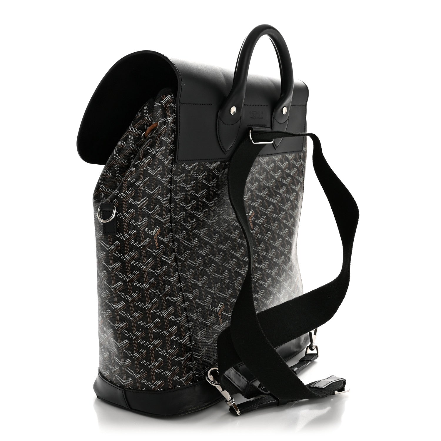 Goyard Goyardine Calfskin Alpin MM Backpack Black 3 of 15