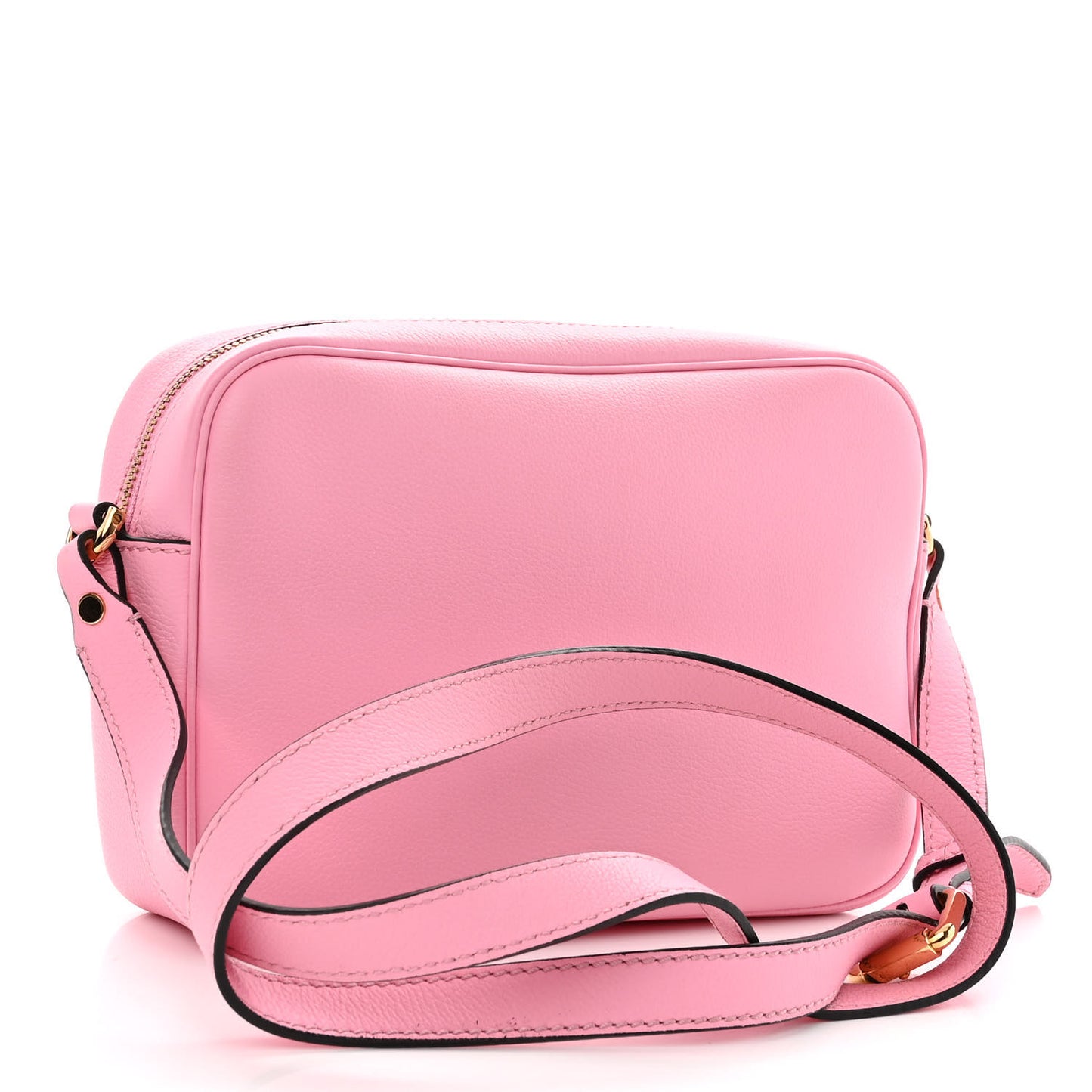 Grained Calfskin Medusa Camera Bag Pink