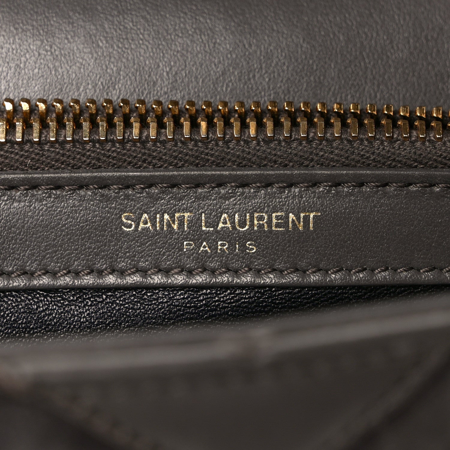 Saint Laurent Calfskin Suede Matelasse Chevron Medium Monogram College Bag Earth 7 of 9