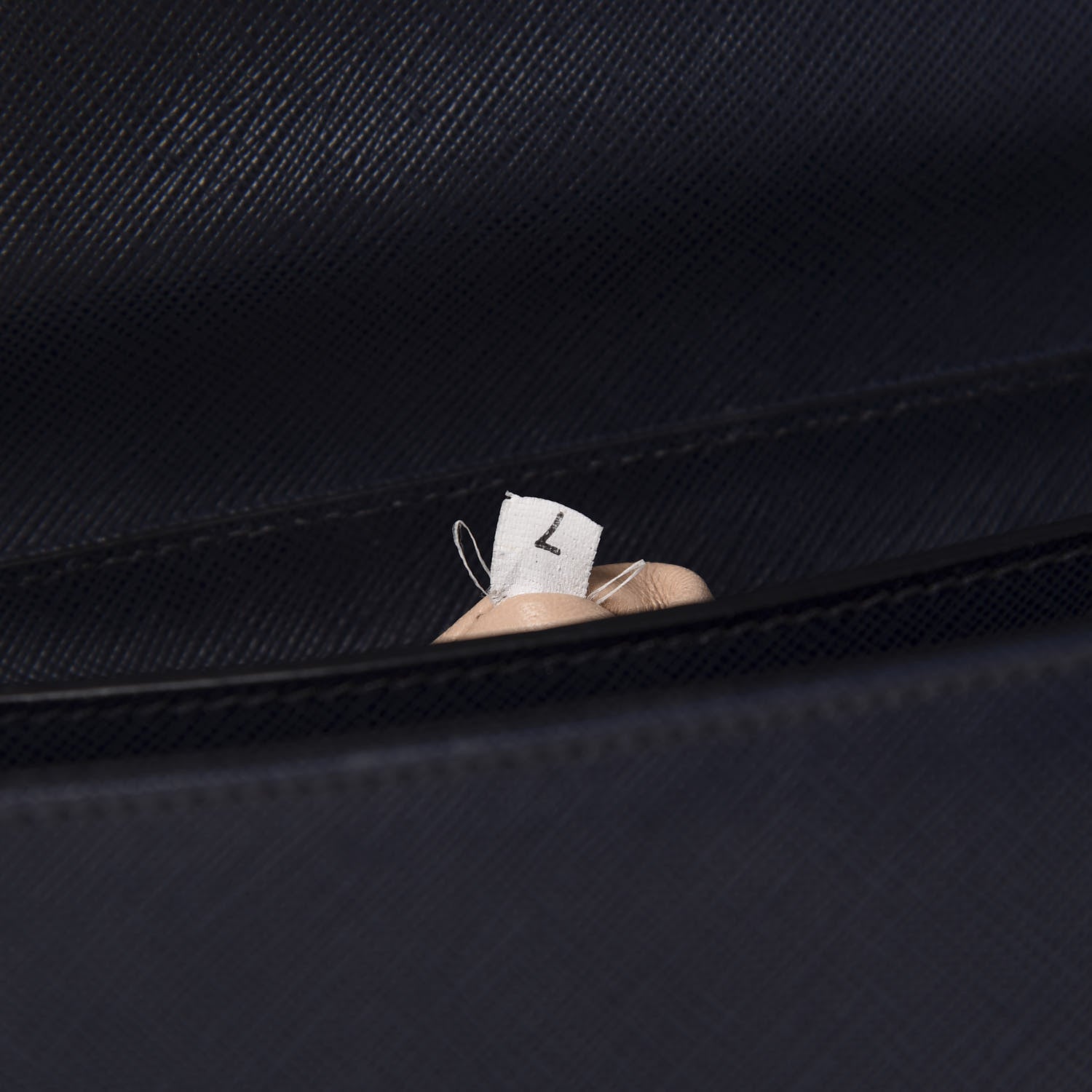 Prada Saffiano Lux Sound Top Handle Baltico Talco 9 of 10