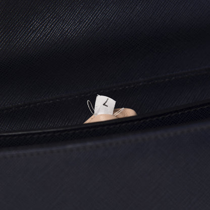 Prada Saffiano Lux Sound Top Handle Baltico Talco 9 of 10