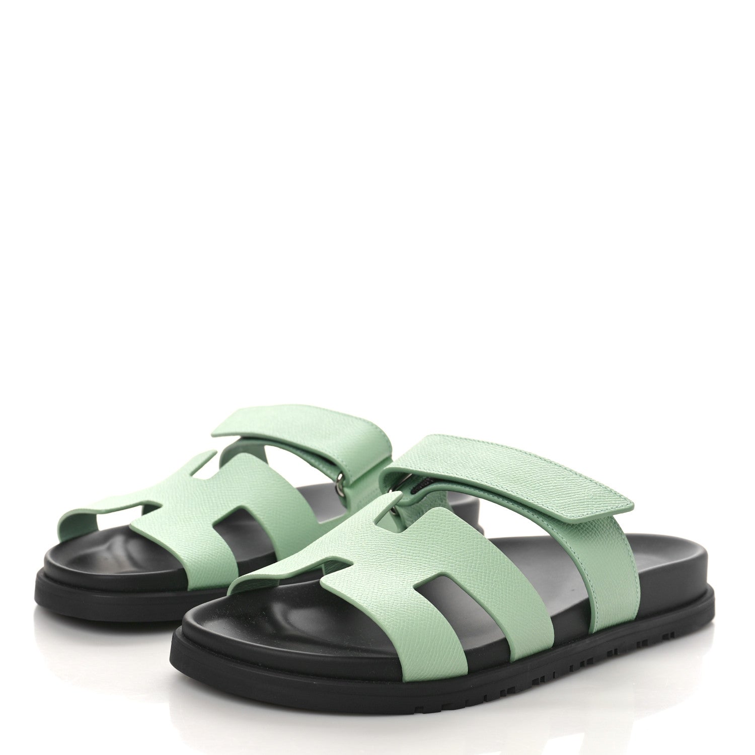 Hermes Epsom Womens Chypre Sandals 39 Vert Jade 4 of 10