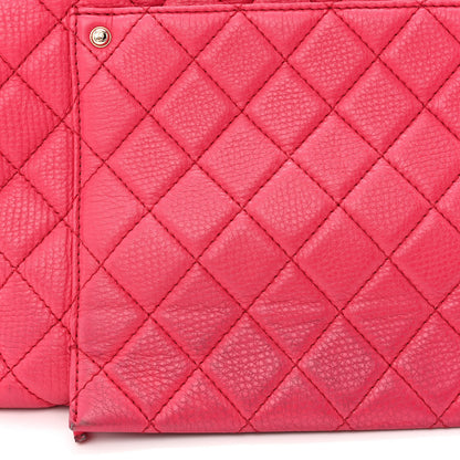 Chanel Calfskin Quilted Small XXL Travel Flap Bag Dark Pink 15 of 15