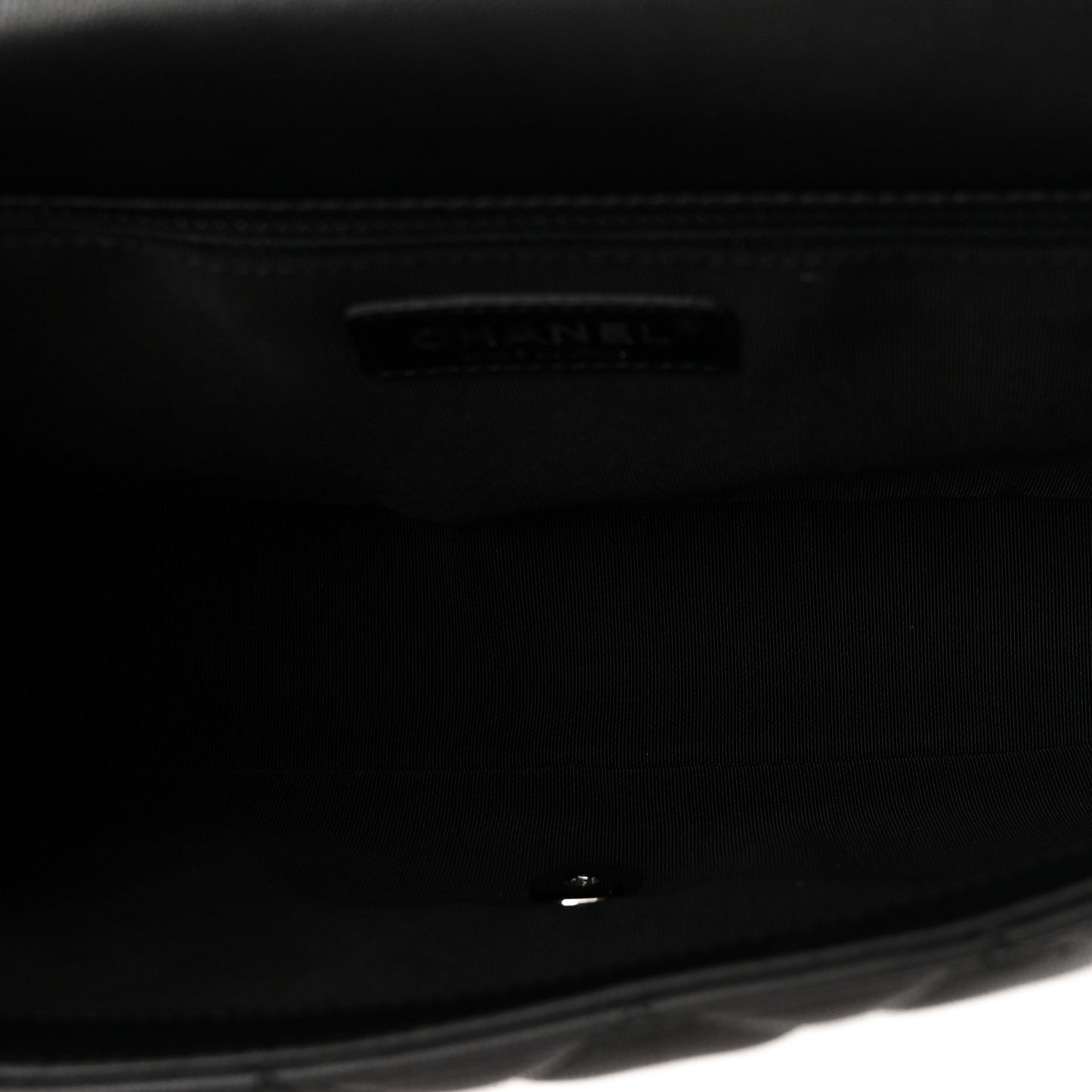 Lambskin Quilted Jumbo Cuba Color Flap Black