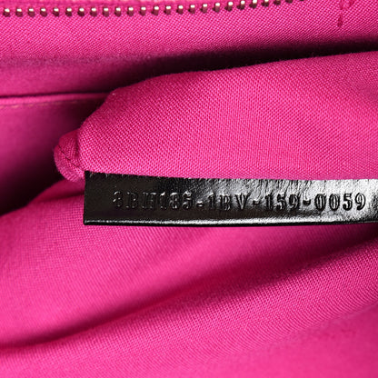 Fendi Vitello Elite Cuoio Monster Buggies Medium Roll Tote Carbone Black Multicolor Magenta 6 of 10
