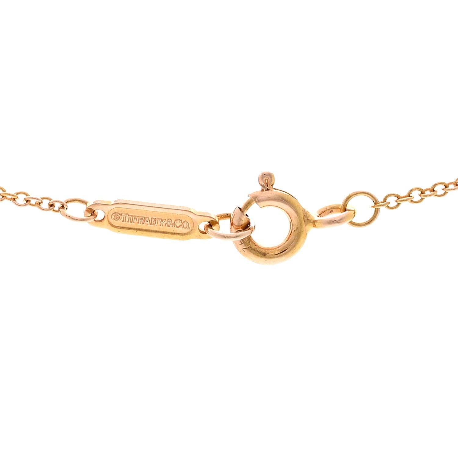 Tiffany 18K Rose Gold Small Chain Necklace 18" 4 of 4