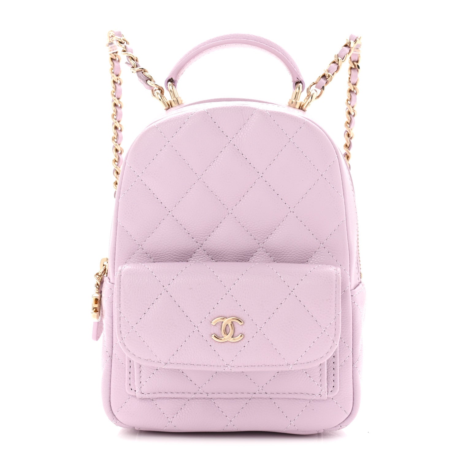 Chanel Caviar Quilted CC Mini Classic Backpack Light Purple 1 of 11