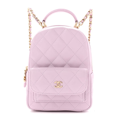 Chanel Caviar Quilted CC Mini Classic Backpack Light Purple 1 of 11