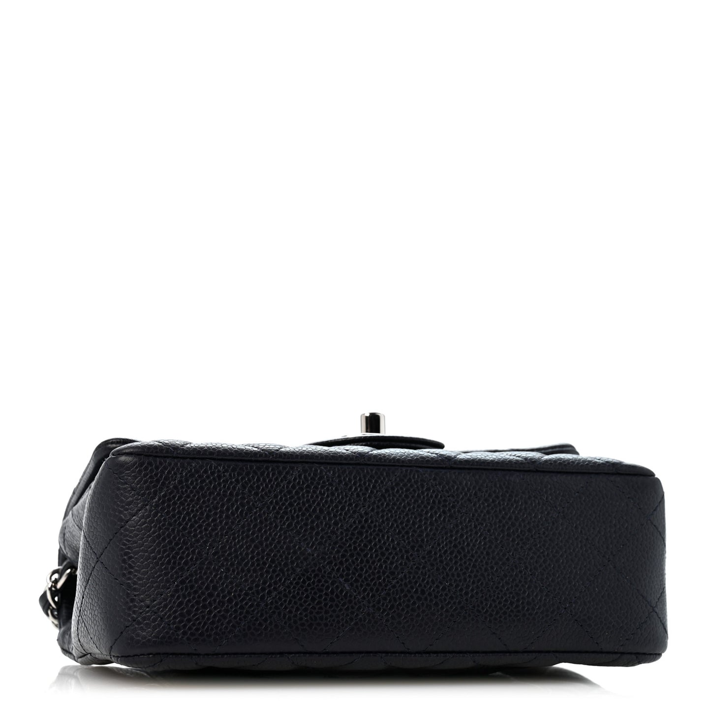 Caviar Quilted Mini Rectangular Flap Navy