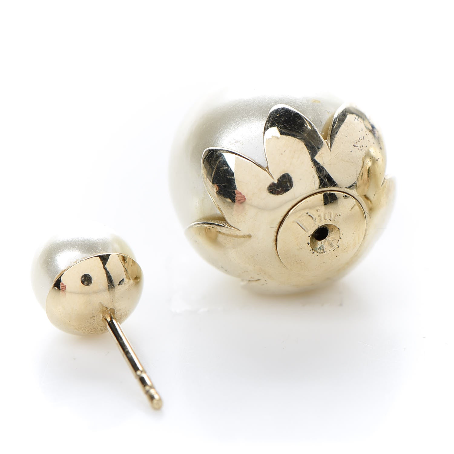 Christian Dior Pearl Mise En Dior Tribal Earrings Gold 4 of 5