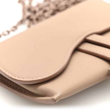 Christian Dior Ultra Matte Calfskin Nano Saddle Chain Pouch Rose Des Vents 8 of 9