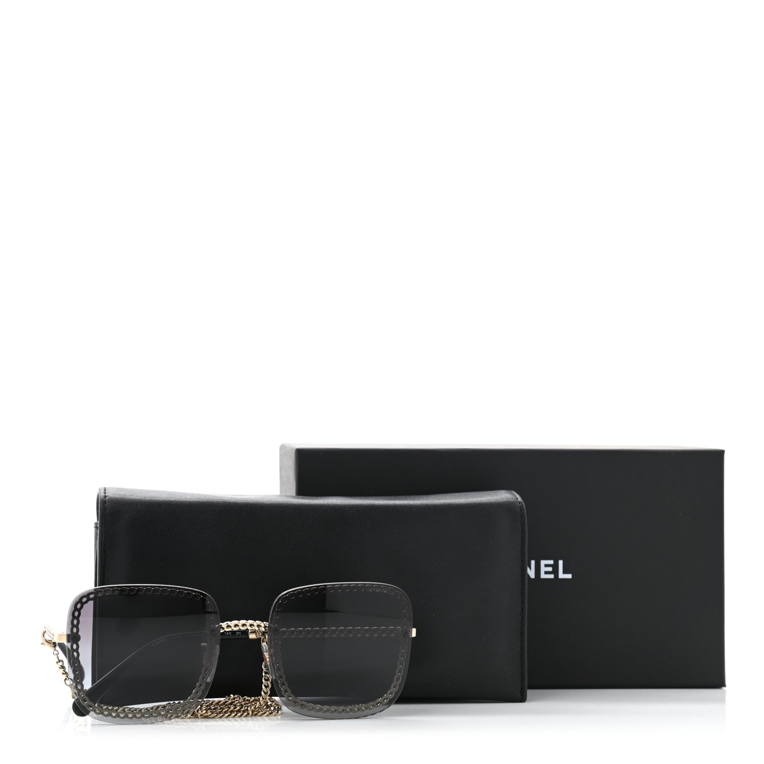 Chanel Chain Square Sunglasses 4244 Black 9 of 9