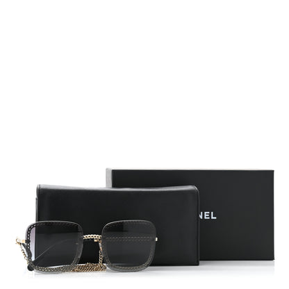 Chanel Chain Square Sunglasses 4244 Black 9 of 9