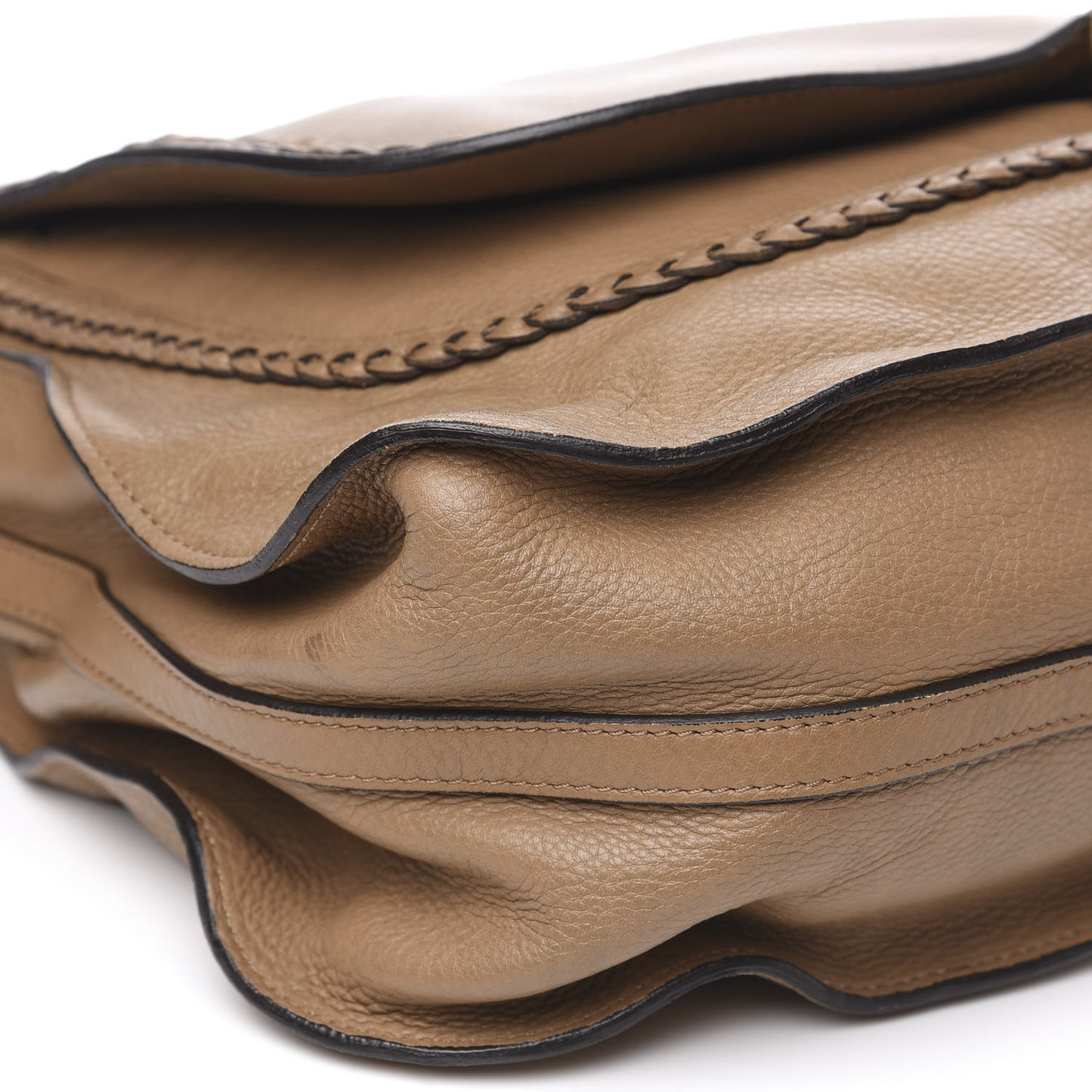 Calfskin Braided Large Marcie Satchel Nut