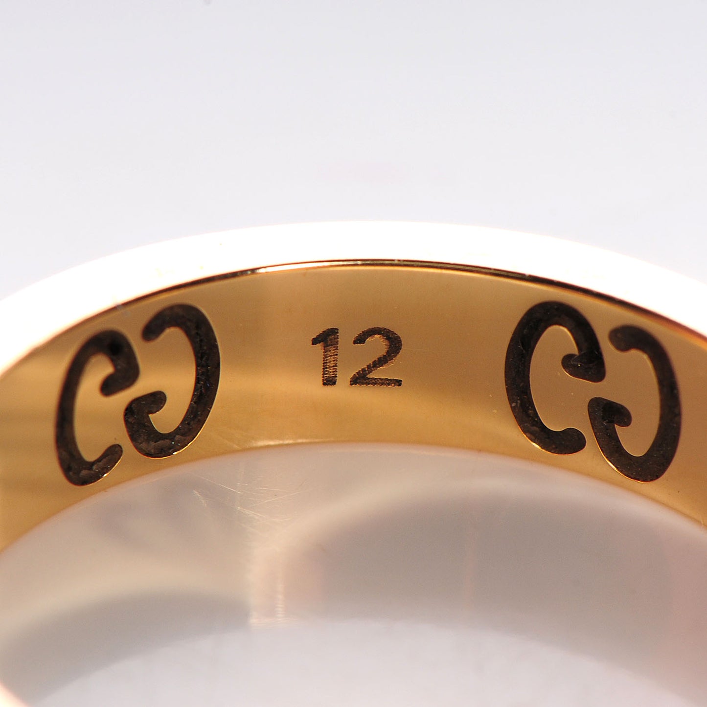 18k Yellow Gold Diamond Icon Stardust Thin Band Ring 6