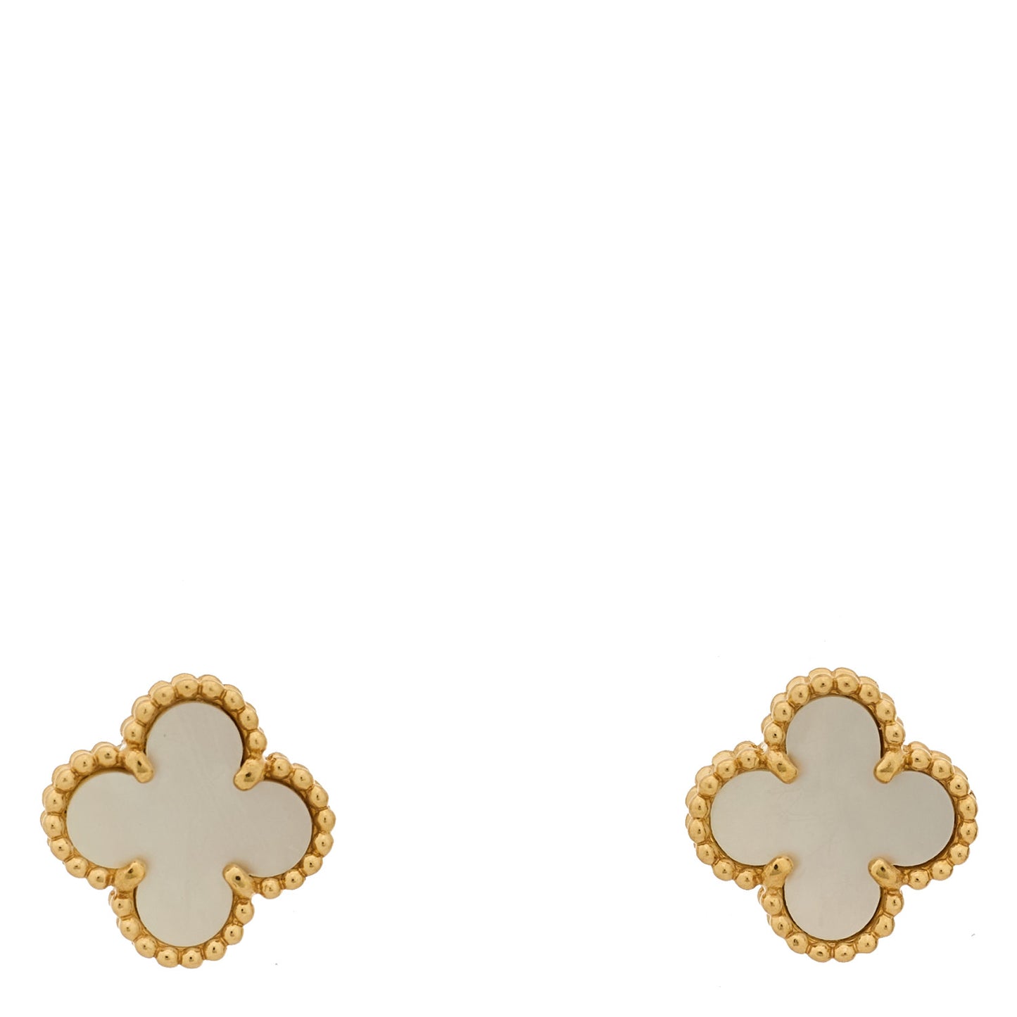 18K Yellow Gold Mother of Pearl Sweet Alhambra Earrings
