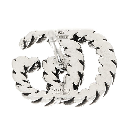 Gucci Sterling Silver Torchon Double G Earrings 4 of 5