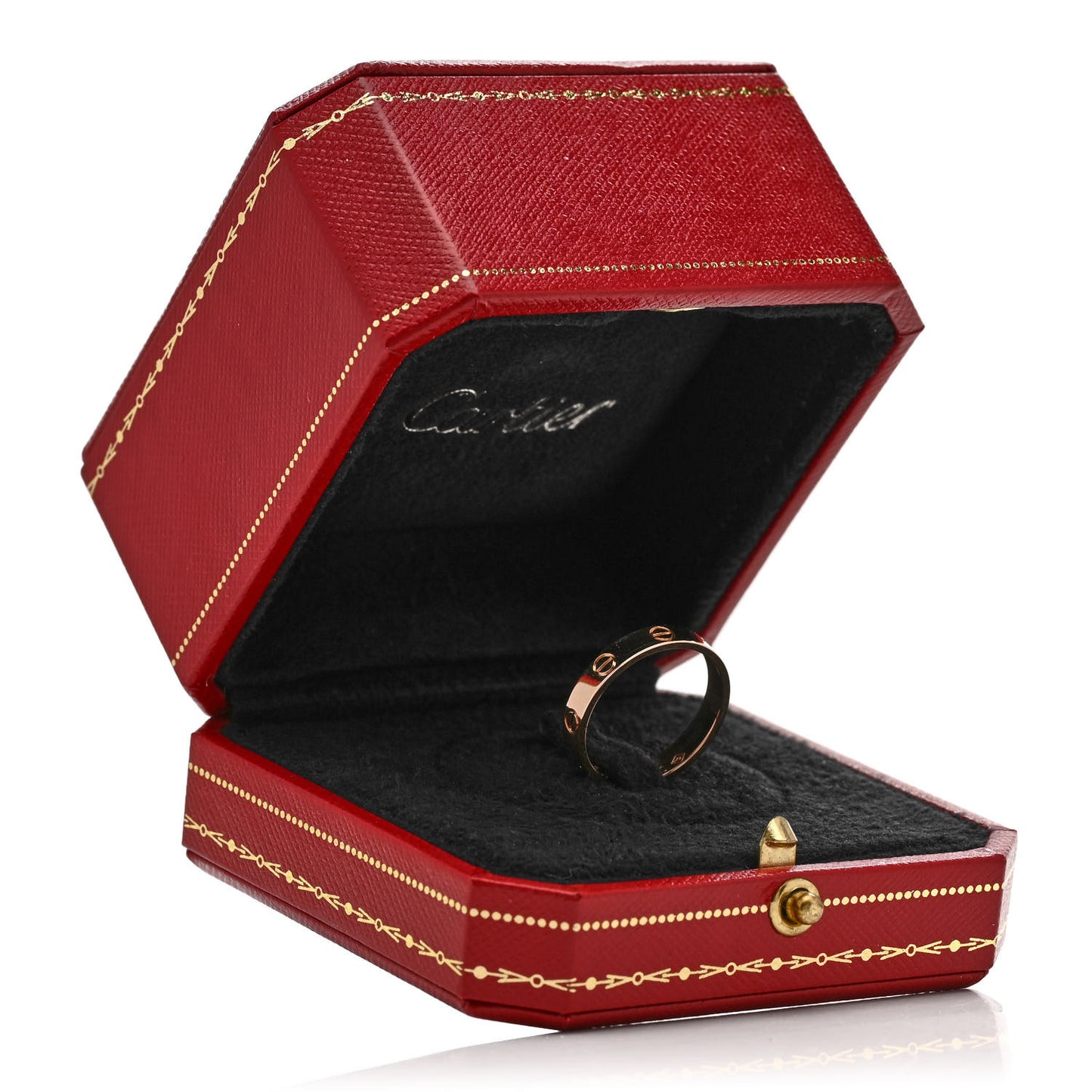 18K Pink Gold 3.5mm LOVE Wedding Band Ring 56 7.75