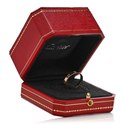 Cartier 18K Pink Gold 3.5mm LOVE Wedding Band Ring 56 7.75 5 of 5