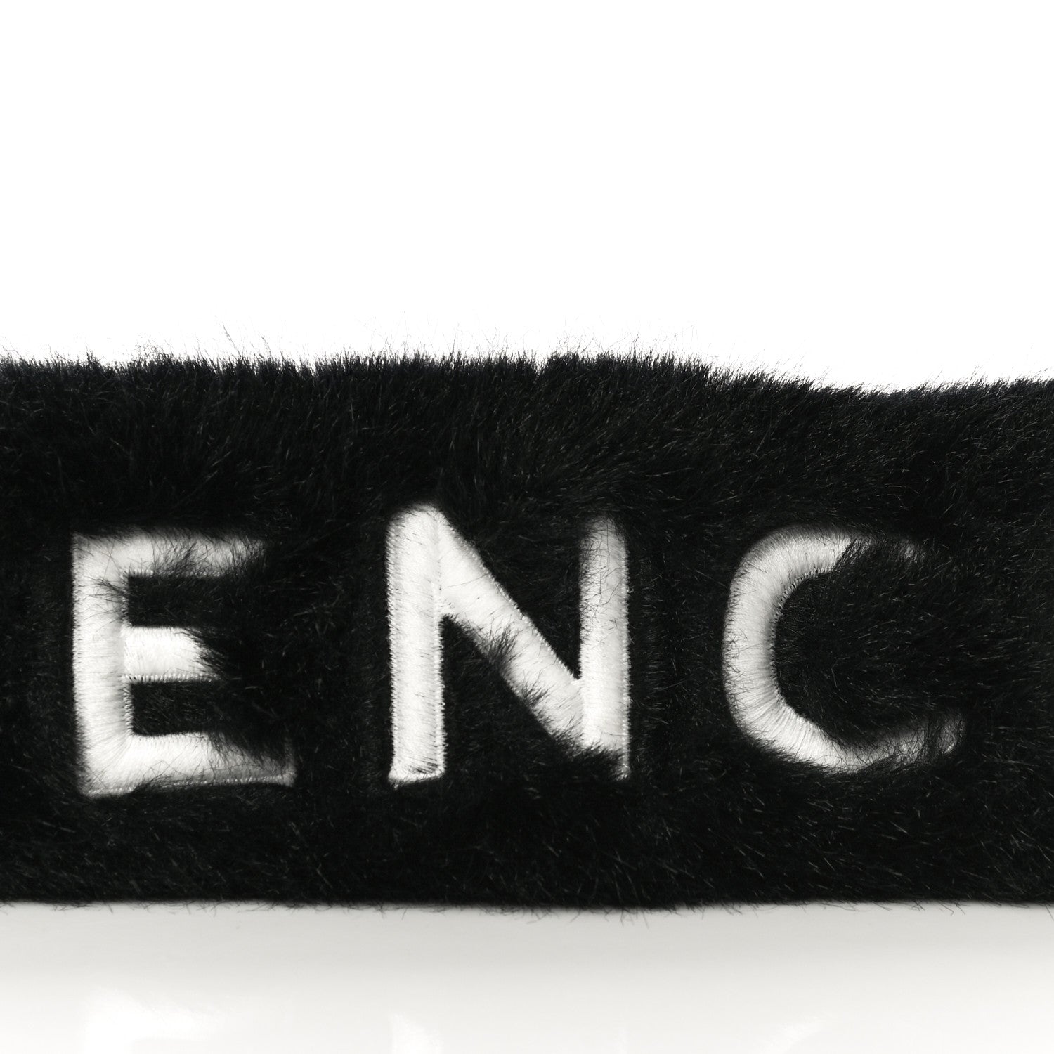 Givenchy Faux Fur Logo Bag Strap Black 7 of 7
