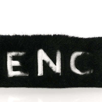 Givenchy Faux Fur Logo Bag Strap Black 7 of 7