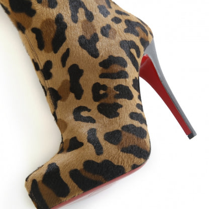 Christian Louboutin Leopard Pony Hair Alta Ariella Talon Boots 38.5 5 of 12