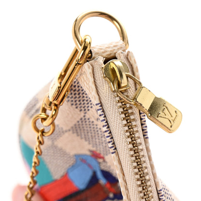 Louis Vuitton Damier Azur 2016 Christmas Animation Mini Pochette Accessories 8 of 10
