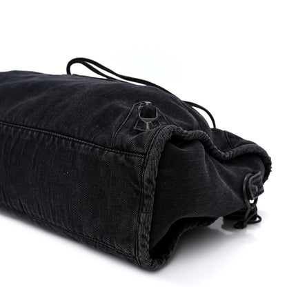 Balenciaga Washed Denim Classic Hardware Medium Le City Black 9 of 9