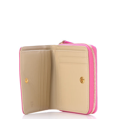 MCM Coated Canvas Zip Around Wallet Electric Pink 7 of 20