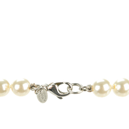 Chanel Pearl CC Long Necklace Silver 4 of 6